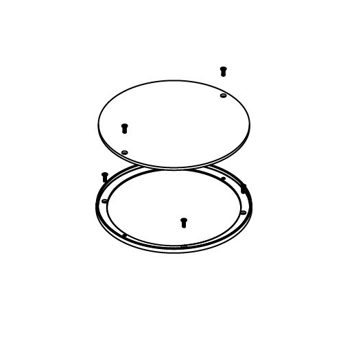 Wiremold RFB6E-CTR RFB6E Series Bare Concrete & Terrazzo Ring