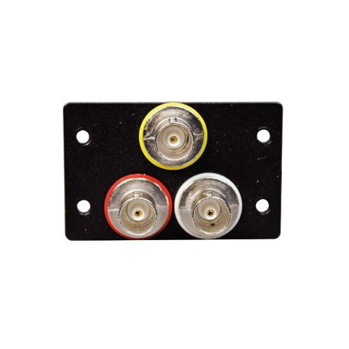 Wiremold AV5002BK Three BNC Female to BNC Female Barrels, double plates