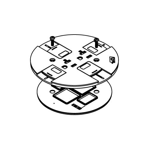 Wiremold RC7SHTCBK RC7 Multi-Service Poke-Thru Device Slide Holder Assembly
