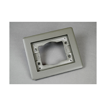 Wiremold 817TCAL-GY Carpet and Tile Flange, 1-Gang, Powder-Coated Aluminum