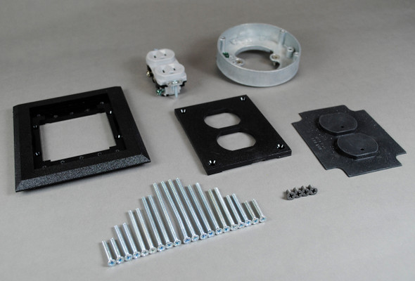 Wiremold S165BLK Blk Poly Dplx Actv Unit Si Ser