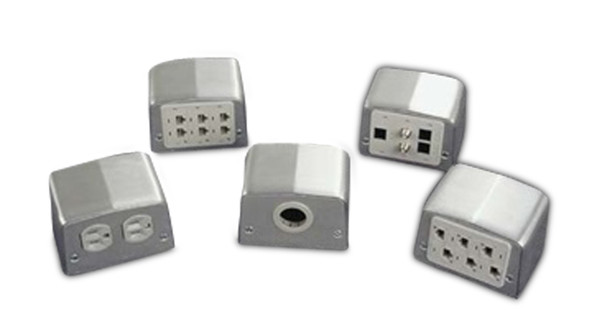 Wiremold 525H Service Box Fitting, Type: 20A, 125V Duplex Receptacle, Metallic