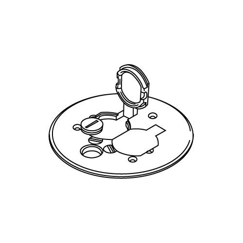 Wiremold 895DCC Ratchet-Pro 881 Series Dual Service Brass Duplex Cover Plate With Flip Lids