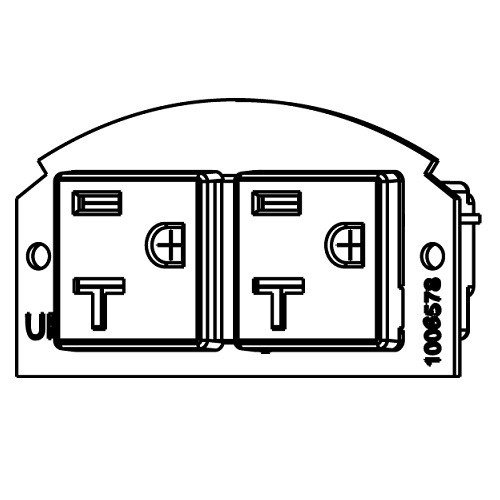Wiremold 68REC-25 Evolution 6AT Series 20A Duplex Receptacles