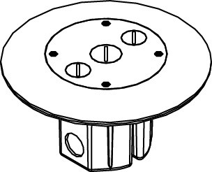 Wiremold 861FFTCBS 861FFTC Series Furniture Feed Raised Floor Box Assembly