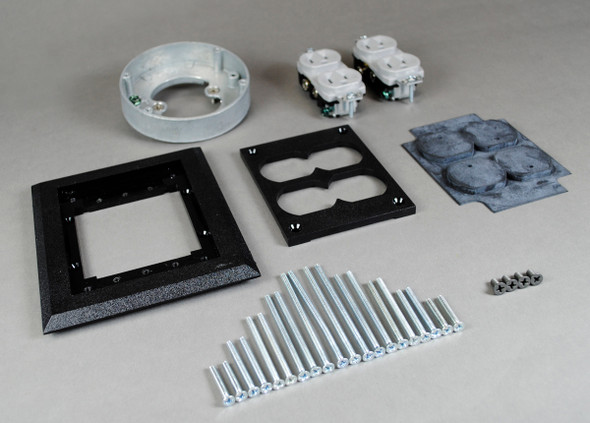 Wiremold S175BRN Floor Box Cover, 2-Gang, Duplex Receptacle, Non-Metallic