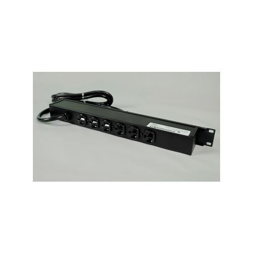 Wiremold J06B2B20 Rack Mount 120V/20A/6 rear O/L /lighted switch/15' cord