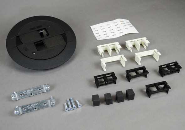 Wiremold PSRC9AMDTCBK Comm ufd Flush ftg Black