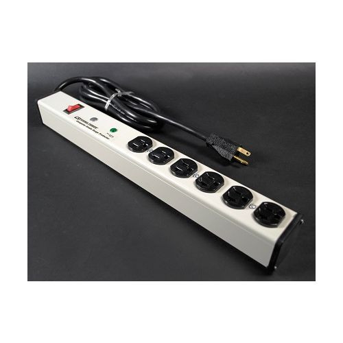 Wiremold M620BZLS-15 Plug-In Outlet Center Unit / 120V/20A/6 O/L /lighted switch/15\\\' cord/Computer Grade Surge