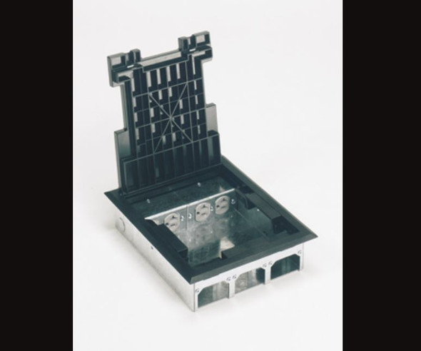 Wiremold SAF21/2-YT Floor Box, Raised 2-1/2", Size: 9-1/8" x 11", Accomodates