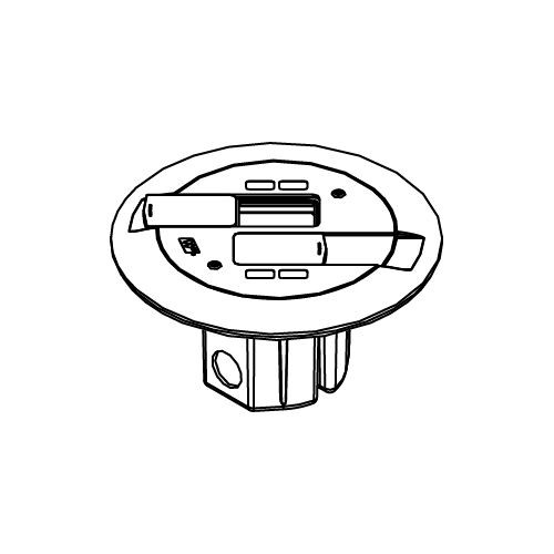 Wiremold 861AMDTCGY 861AMDTC Series Wood Floor Box Assembly
