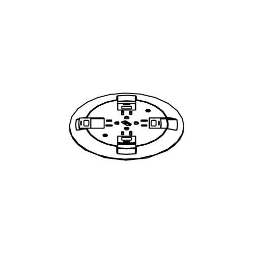 Wiremold RC9CTCAB RC9 Single-Service Poke-Thru Device Finish Flange & Slide Holder Assembly