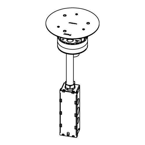 Wiremold AV3STC AV3 Poke-Thru Device Insert Assembly With Disposable Plate