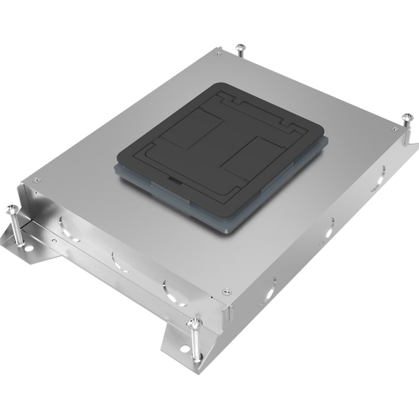 Wiremold RFBA4R25 RFBA 4-Gang Shallow Floor Box