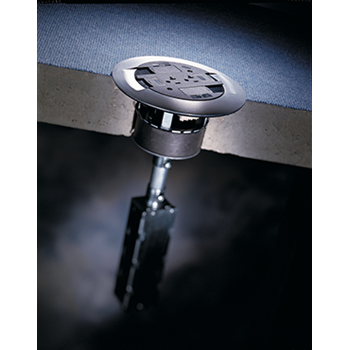 Wiremold RC3CTCGY RC3 Multi-Service Poke-Thru Finish Flange & Slide Holder