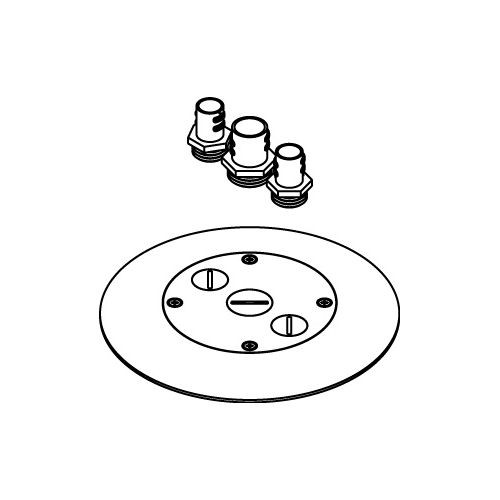Wiremold RC7CFFTCGY RC7CFFTC Multi-Service Poke-Thru Finish Flange Conduit Adapter Assembly