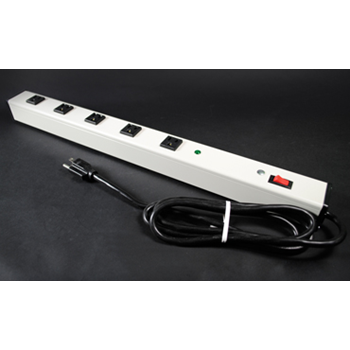 Wiremold M5S Plug-In Outlet Center Unit / 120V/15A/5 O/L /lighted switch/6' cord/Premium Grade Surge