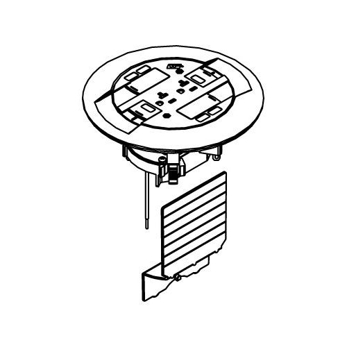 Wiremold 881CTCBK Ratchet-Pro 881 Series Multiple Service Floor Box Cover Kit