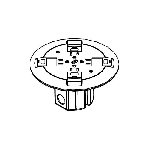 Wiremold 861QTCAL 861QTC Series Wood Floor Box Assembly