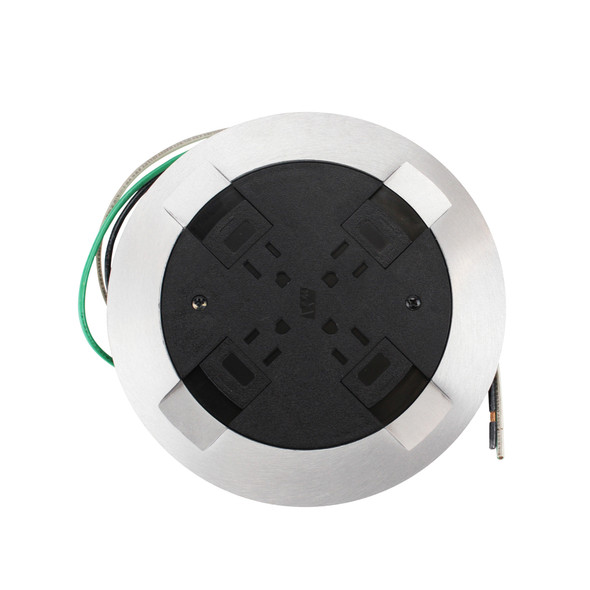 Wiremold PSRC9TCAL Poke-Thru Psr Series Flush Mount Cover, Quad 15A Receptacle Outlet