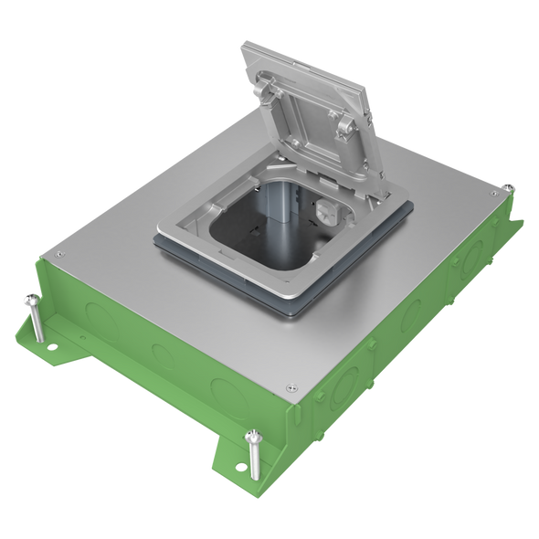 Wiremold RFBA4R30OG RFBA 4-Gang Floor Box - On Grade