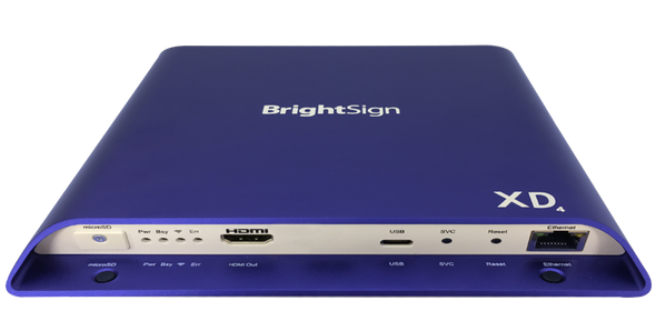 Brightsign XD1035 H.265, True 4K, dual video decode, advanced HTML5 player with expanded I/O package