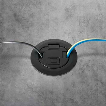 Wiremold 4CTCBK 4AT Surface Style Evolution Poke-Thru Cover-Black