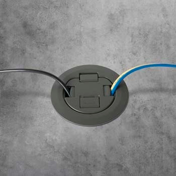 Wiremold 4CTCGY 4AT Surface Style Evolution Poke-Thru Cover-Gray