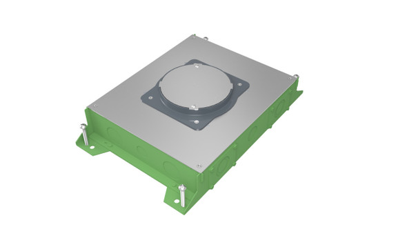 Wiremold RFBA4C30OG RFBA 4-Gang Round Cover Floor Box - On Grade