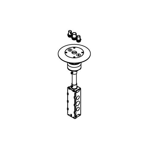 Wiremold RC7AFFTCAL RC7AFFTC Multi-Service Poke-Thru Flush Furniture Feed Poke-Thru Assembly