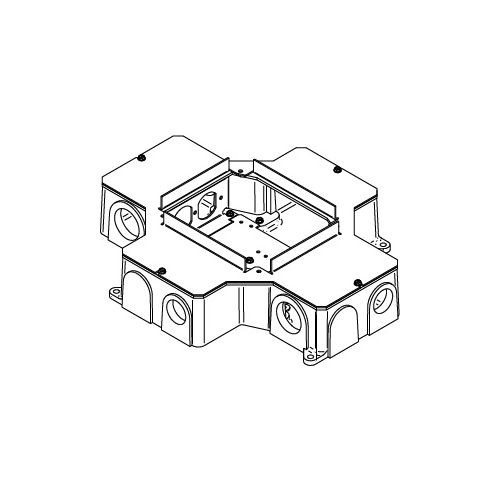 Wiremold RFB4-CI-1 RFB4-CI-1 Series Four-Compartment Cast-Iron Combination Box