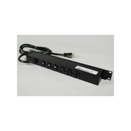 Wiremold J06B0B20X-AM Rack Mount 120V/20A/6 rear O/L /6\' cord/built in ammeter