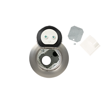 Wiremold 4ATSN 4ATSN 4 inch Unwired Flush Syle Assembly in Satin Nickel