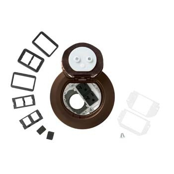 Wiremold 4ATP2CRBZ 4ATP2CRBZ 4 inch Prewired Flush Syle Duplex Cover in Bronze