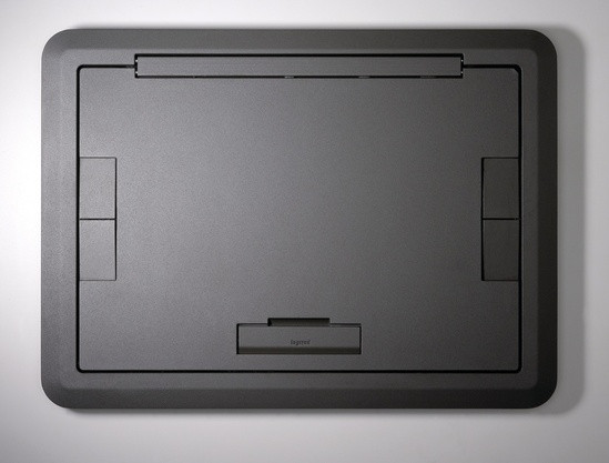 Wiremold EFB6810BTGY Evolution Series EFB6, EFB8, EFB10 Floor Box Flush Style Cover with Solid Lid