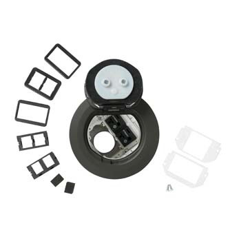 Wiremold 4ATCP2CRGY 4AT Prewired Dual Service Controlled Receptacle Evolution Poke-Thru Device-Gray