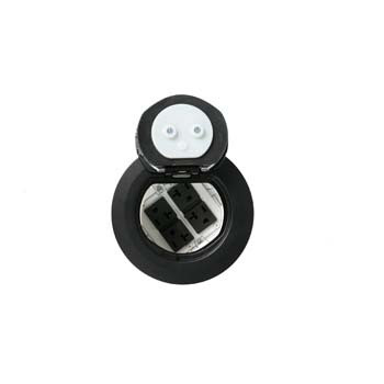 Wiremold 4ATCP4RBK 4AT Prewired All Power Evolution Poke-Thru Device-Black