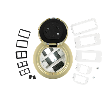Wiremold 6ATC2PAVSB 6in Prewired AV PT Surface Assembly Satin Brass