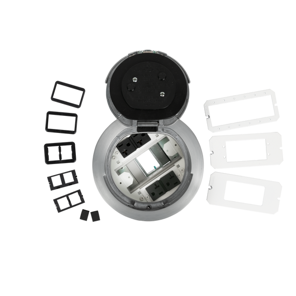 Wiremold 6ATC2PAA 6IN PREWIRED SURF STYLE ASSEMBLY AA BRUSHED ALUMINUM