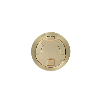 Wiremold 6AT2PAVSB 6in Prewired AV Poke-Thru Flush Style Assembled Satin Brass
