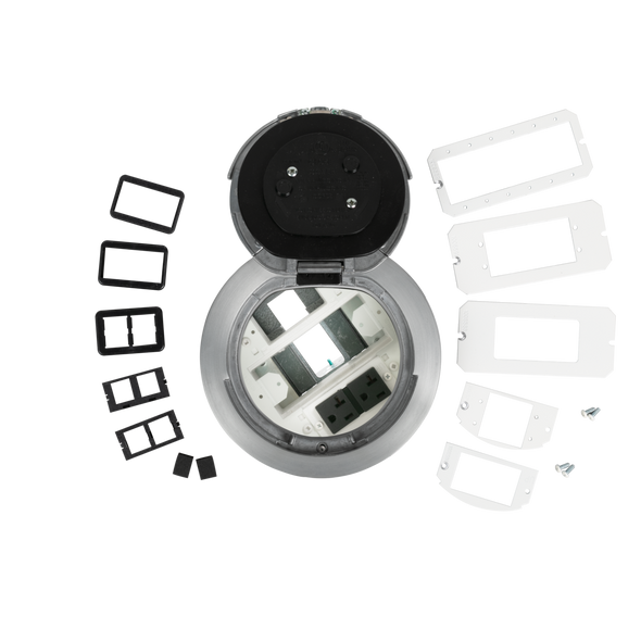 Wiremold 6ATC2PAVAA 6in Prewired AV PT Surface Assembly Brushed Aluminum