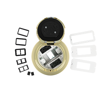 Wiremold 6ATC2PSB 6inch Prewired Surface Style Assembly Satin Brass