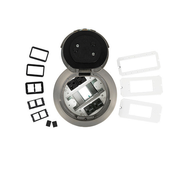 Wiremold 6ATC2PCRSN 6in Prewired Surface Satin Nickel Assembly Marked Controlled BK CKT