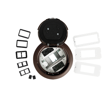 Wiremold 6ATC2PBZ-25 6inch Prewired Surface Poke-Thru W 25ft Lead Bronze