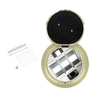 Wiremold 8AT2SB 8in Unwired Flush Assembly Satin Brass