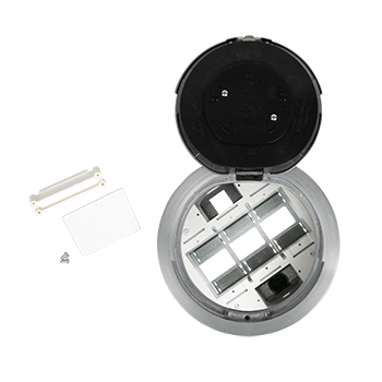 Wiremold 8AT2AA 8in Unwired Flush Style Assembly AA Brushed Aluminum