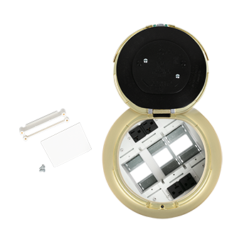 Wiremold 8ATC2PSB 8inch Prewired Surface Style Assembly Satin Brass