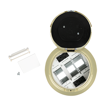 Wiremold 8AT2PSB 8 IN PREWIRED FLUSH STYLE ASSEM SB Satin Brass