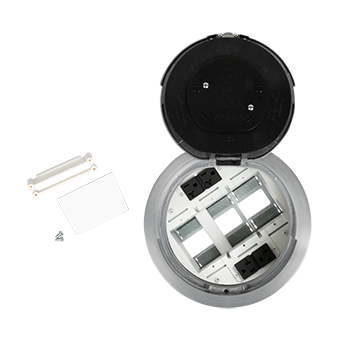 Wiremold 8AT2PAA 8in Prewired Flush Style Assembly AA Brushed Aluminum