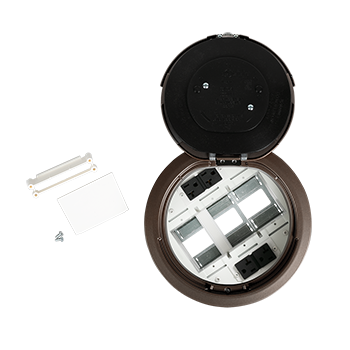 Wiremold 8ATC2PBZ-25 8inch Prewired Surface Poke-Thru W 25ft Lead Bronze